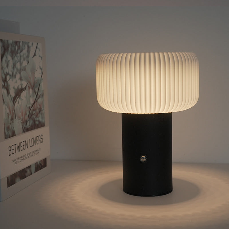 Rechargeable Iron PC Cylinder Table Lamp