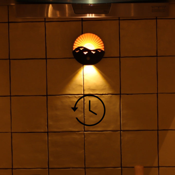 Rechargeable Battery Magnetically Round Wall Lamp