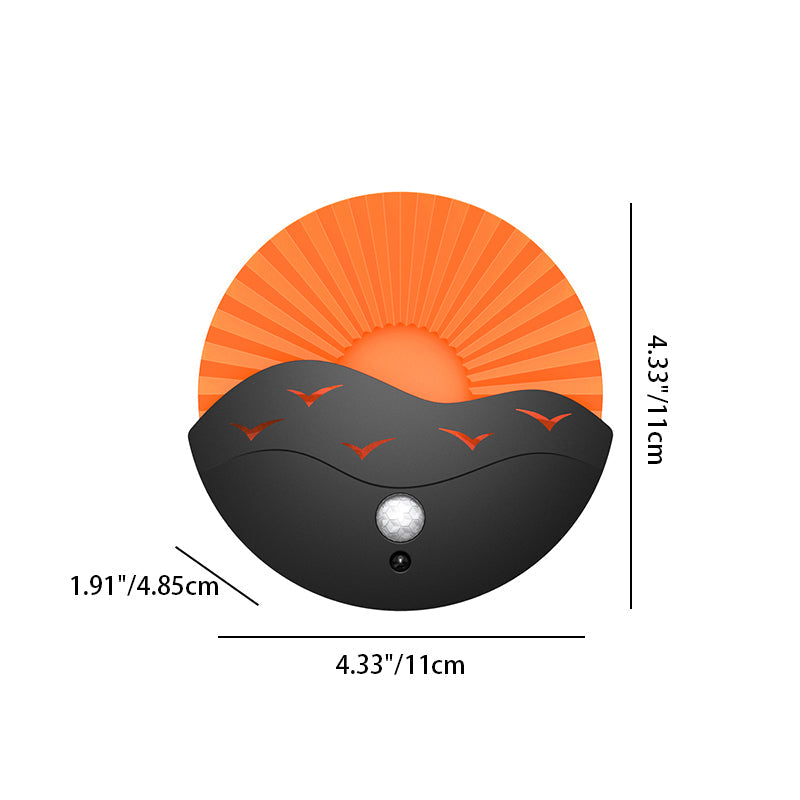 Rechargeable Battery Magnetically Round Wall Lamp