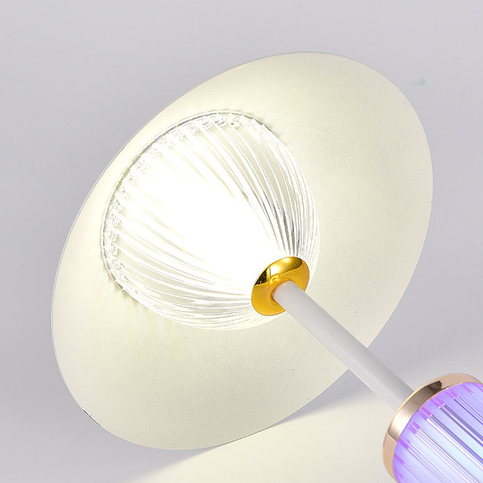 Rechargeable Iron Acrylic Conic Table Lamp