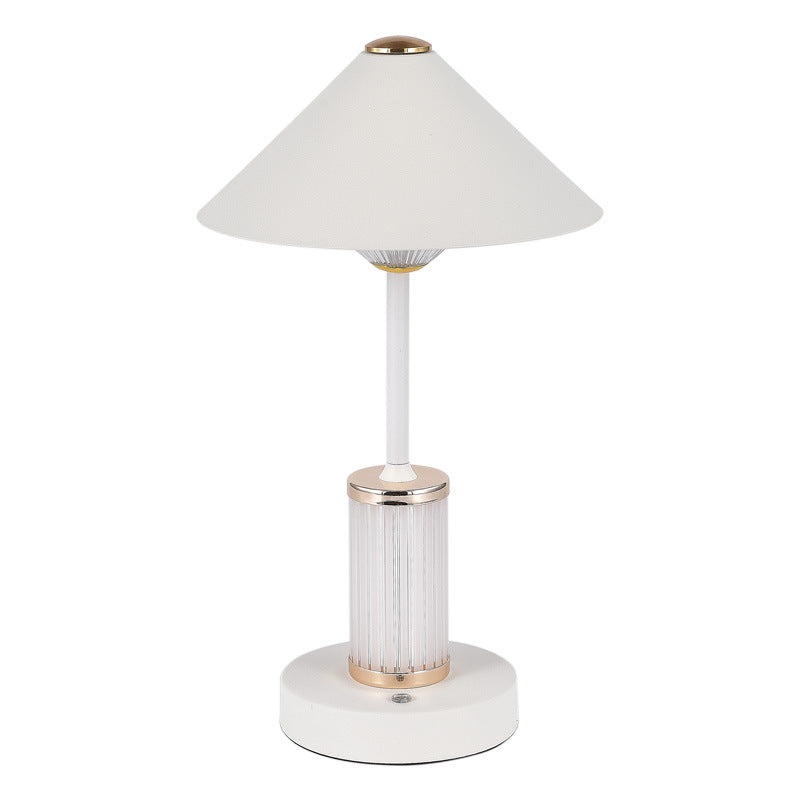 Rechargeable Iron Acrylic Conic Table Lamp