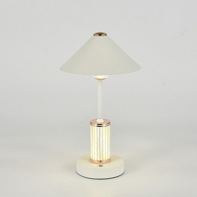 Rechargeable Iron Acrylic Conic Table Lamp