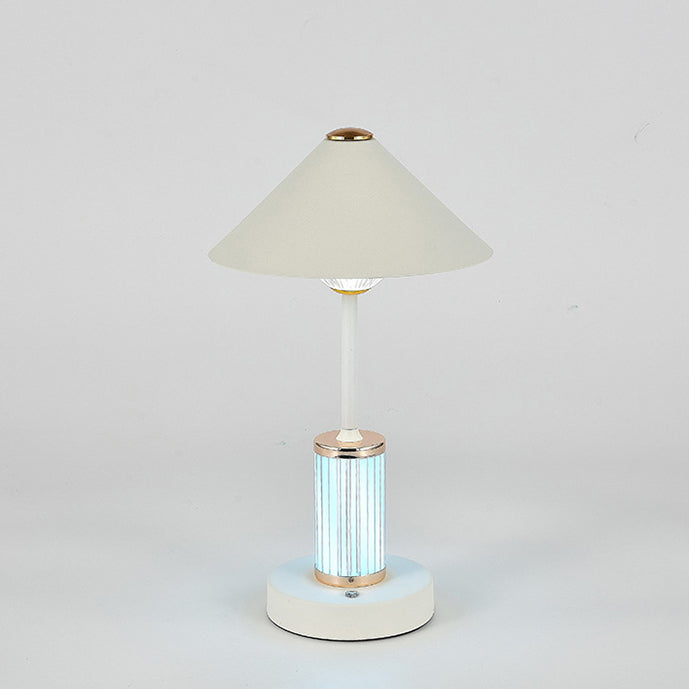 Rechargeable Iron Acrylic Conic Table Lamp
