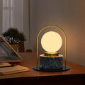 Marble Glass Metal Ball Table Lamp