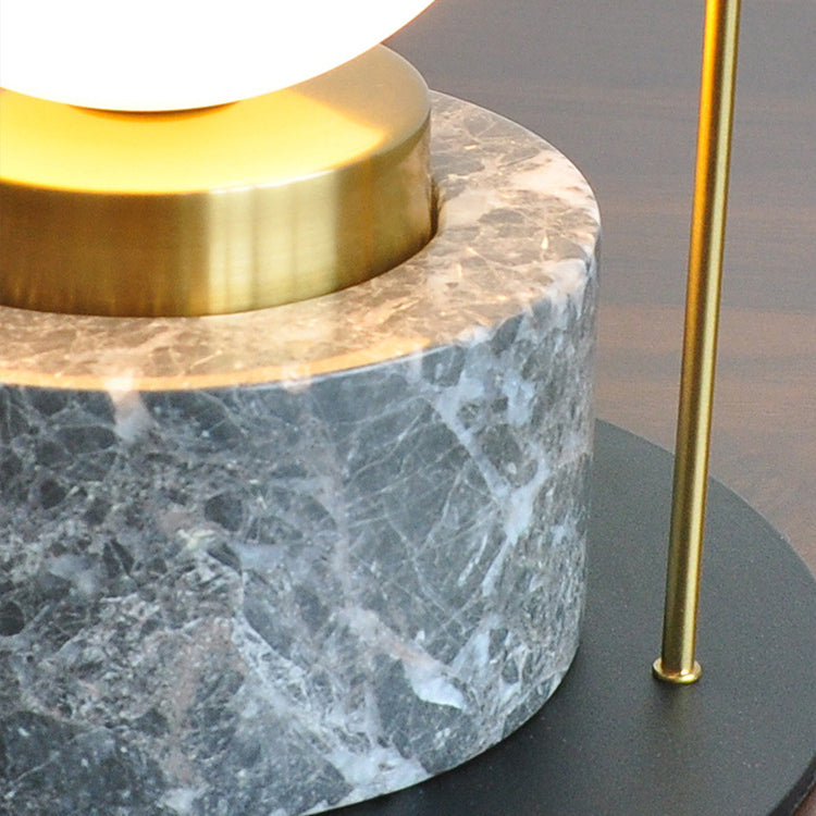 Marble Glass Metal Ball Table Lamp