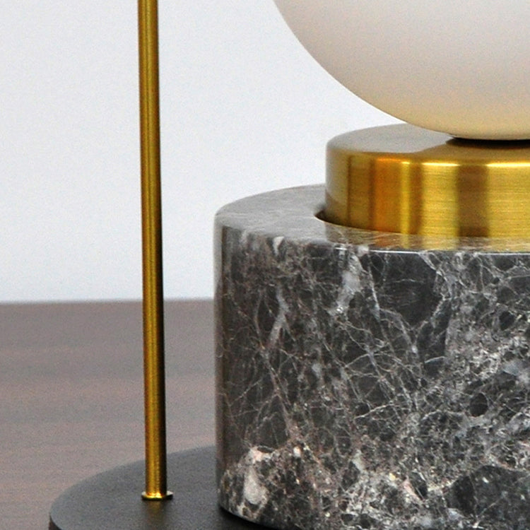 Marble Glass Metal Ball Table Lamp