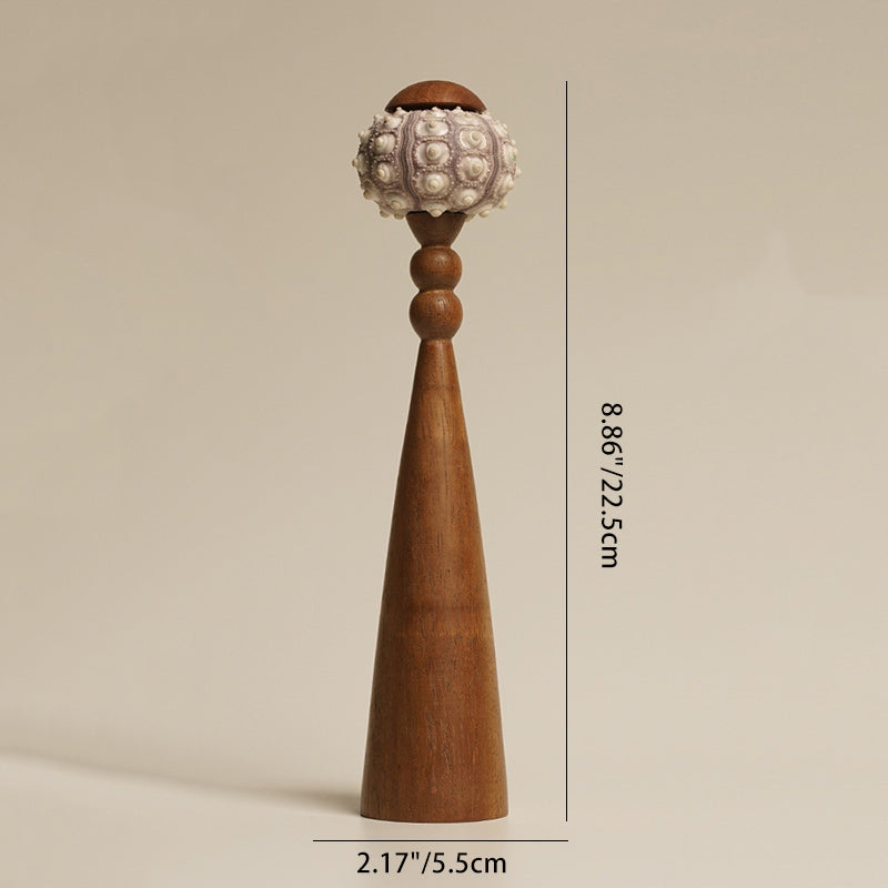Rechargeable Wood Natural Sea Table Lamp