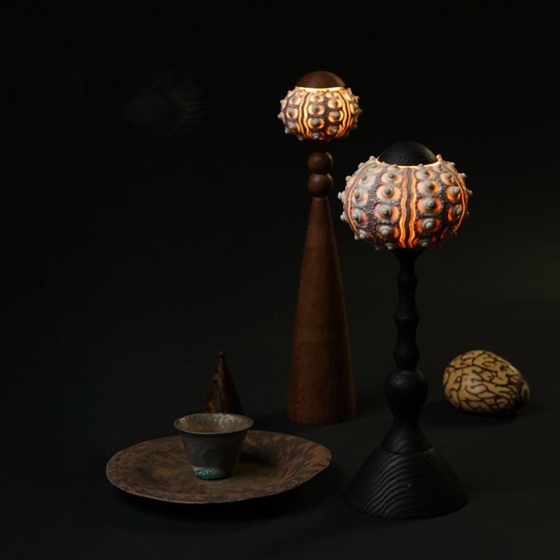 Rechargeable Wood Natural Sea Table Lamp