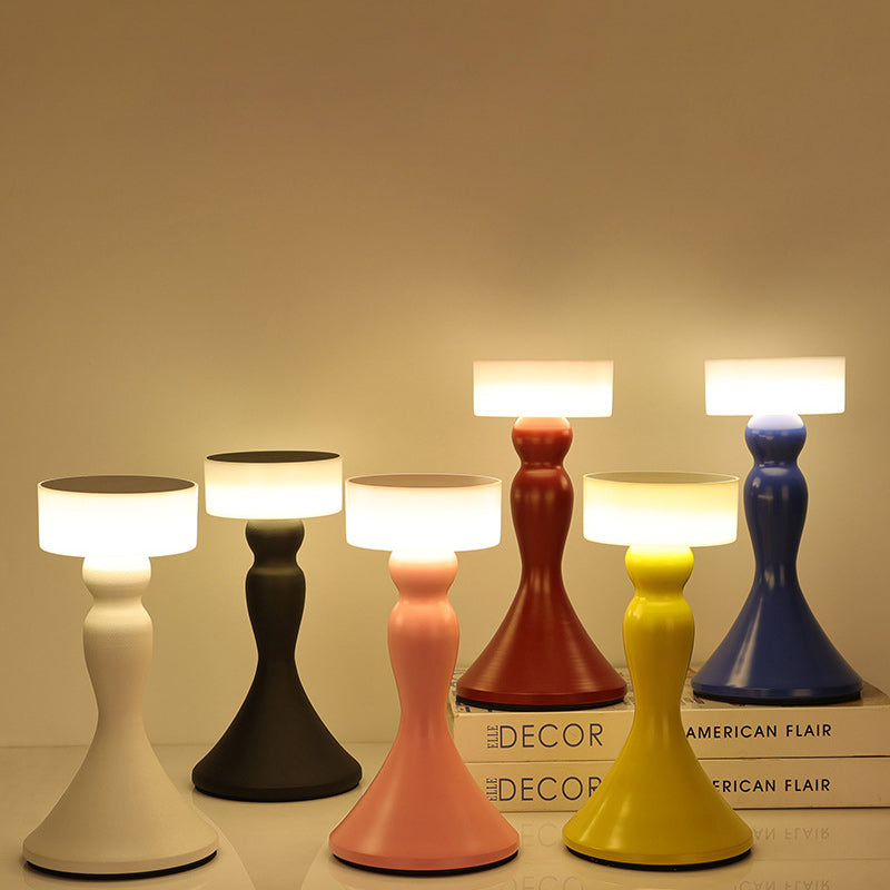 Rechargeable Iron Acrylic Dumbbell Table Lamp