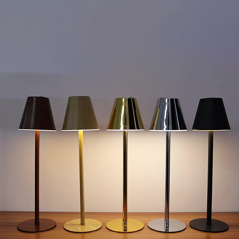 Rechargeable Iron Acrylic Pleated Table Lamp