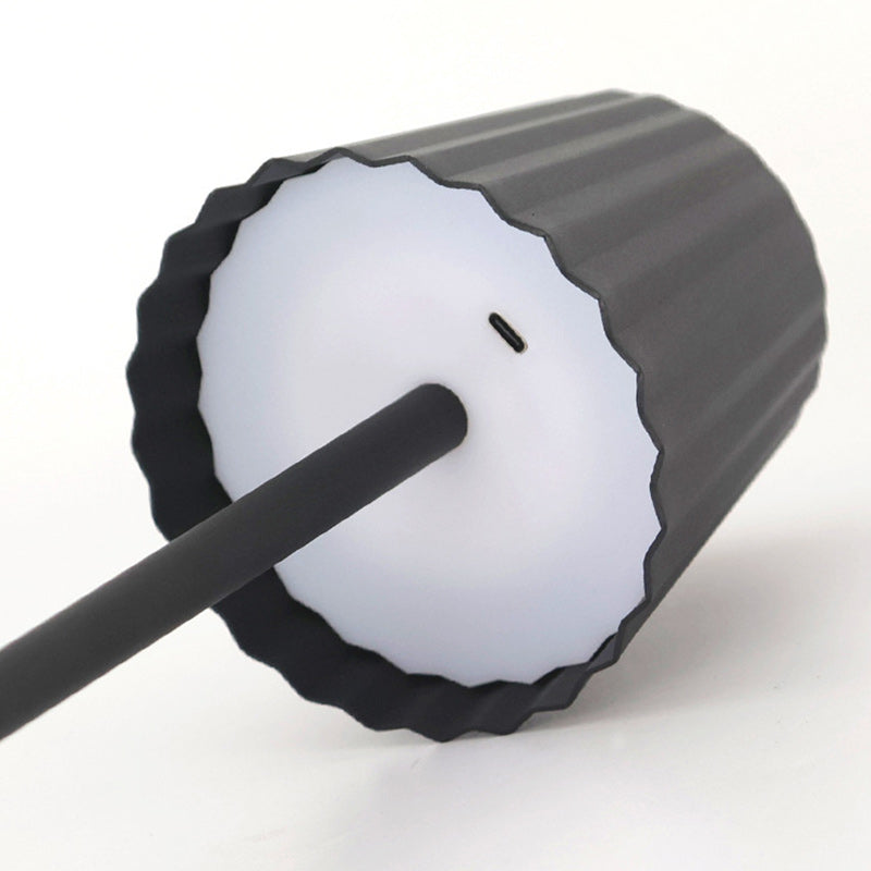 Rechargeable Iron Acrylic Pleated Table Lamp