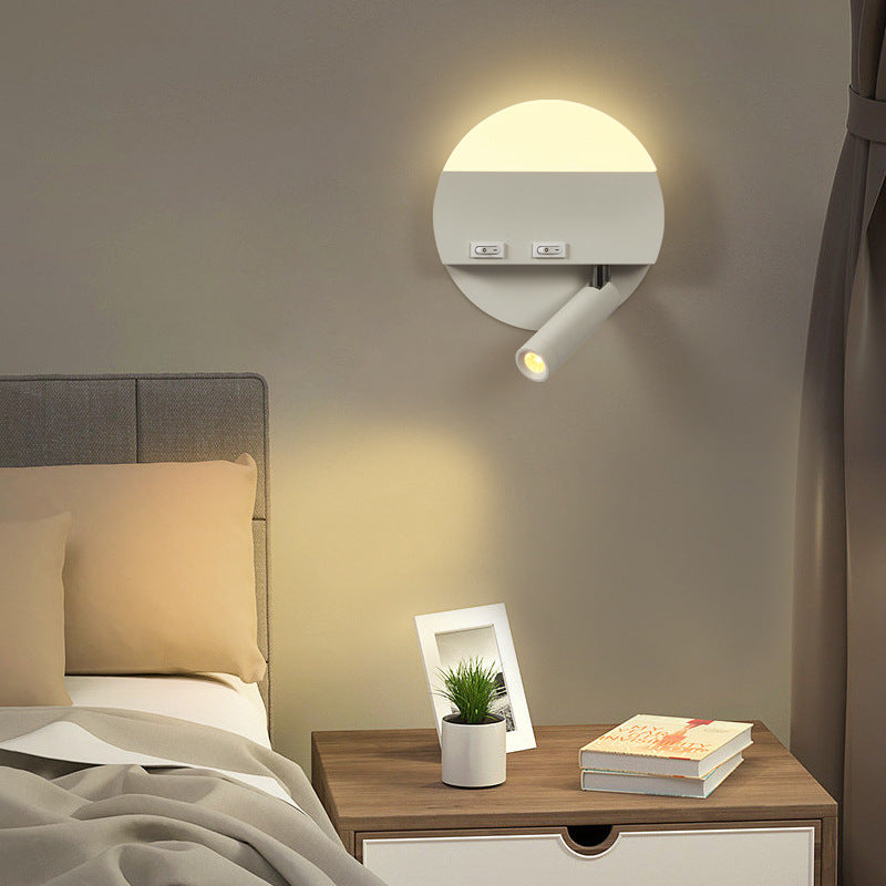 Iron Aluminum Acrylic Round Wall Lamp