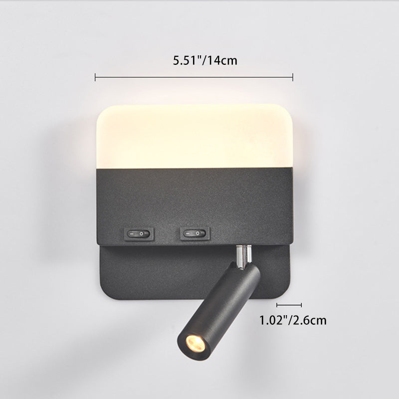 Iron Aluminum Acrylic Round Wall Lamp