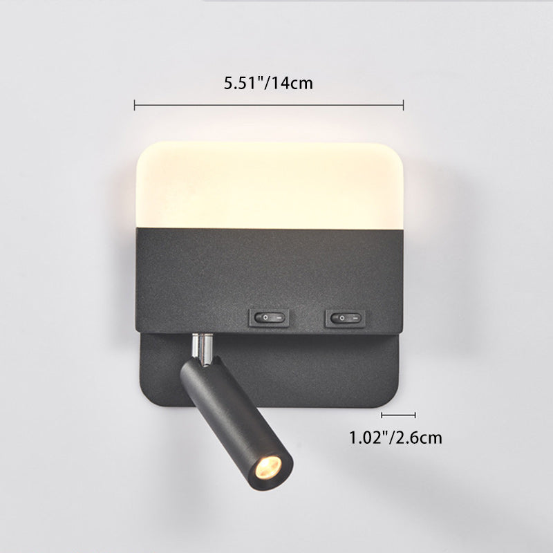 Iron Aluminum Acrylic Round Wall Lamp