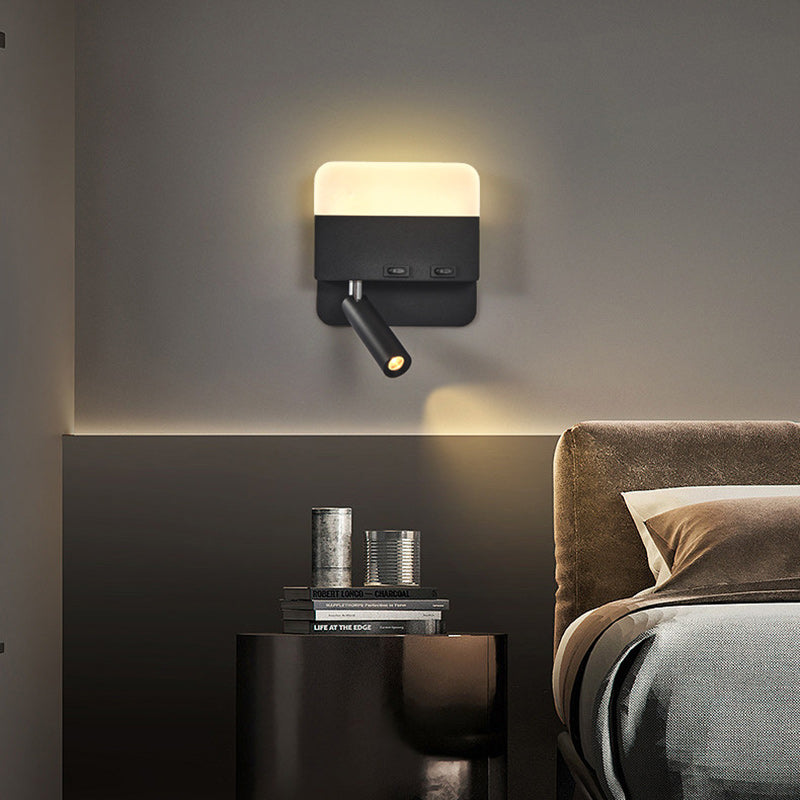 Iron Aluminum Acrylic Round Wall Lamp