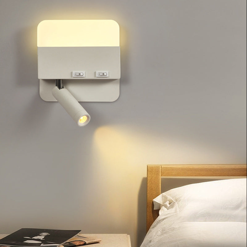 Iron Aluminum Acrylic Round Wall Lamp