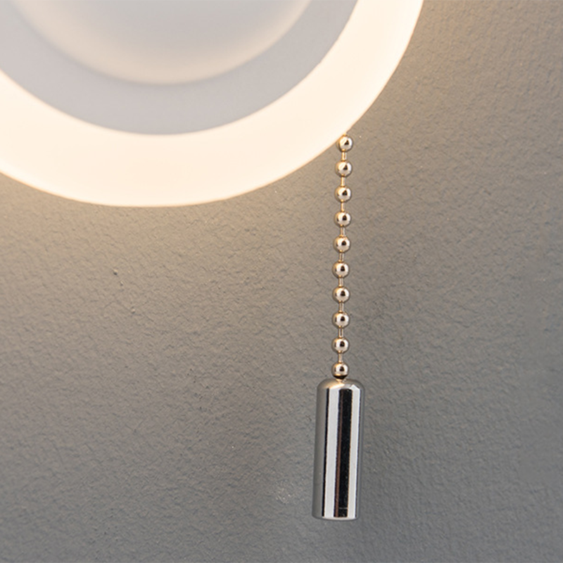 Iron Aluminum Acrylic Round Wall Lamp