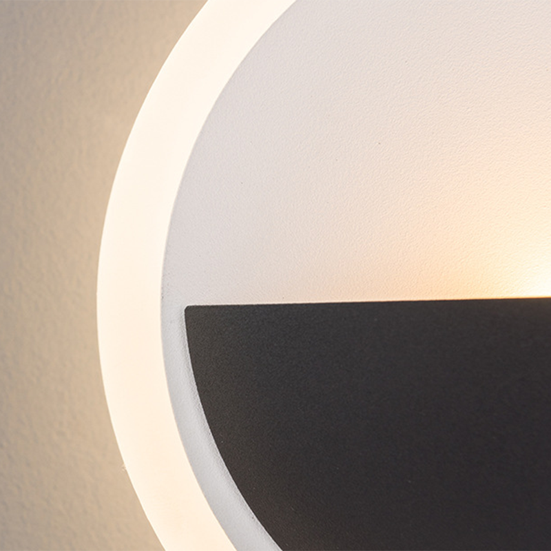 Iron Aluminum Acrylic Round Wall Lamp