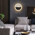 Iron Aluminum Acrylic Round Wall Lamp