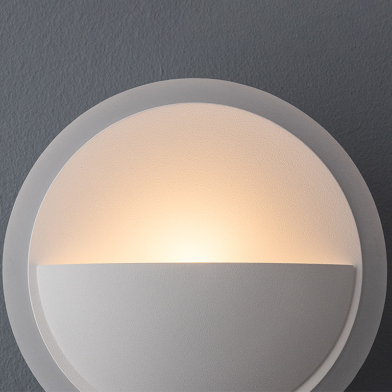 Iron Aluminum Acrylic Round Wall Lamp