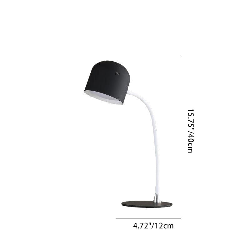 Plastic Iron Rechargeable Cylinder Table Lamp