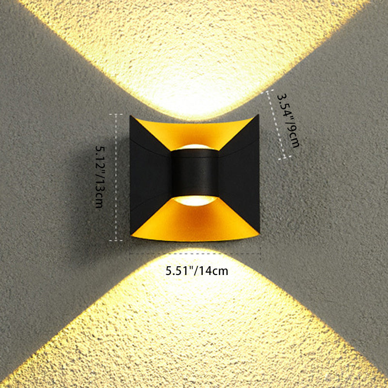 Square Rectangular Aluminum Patio Outdoor Light