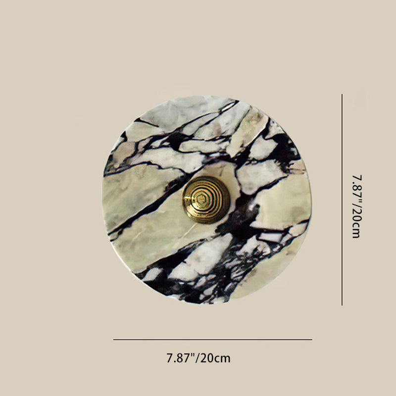 Marble Aluminum Disc Bedside Wall Lamp