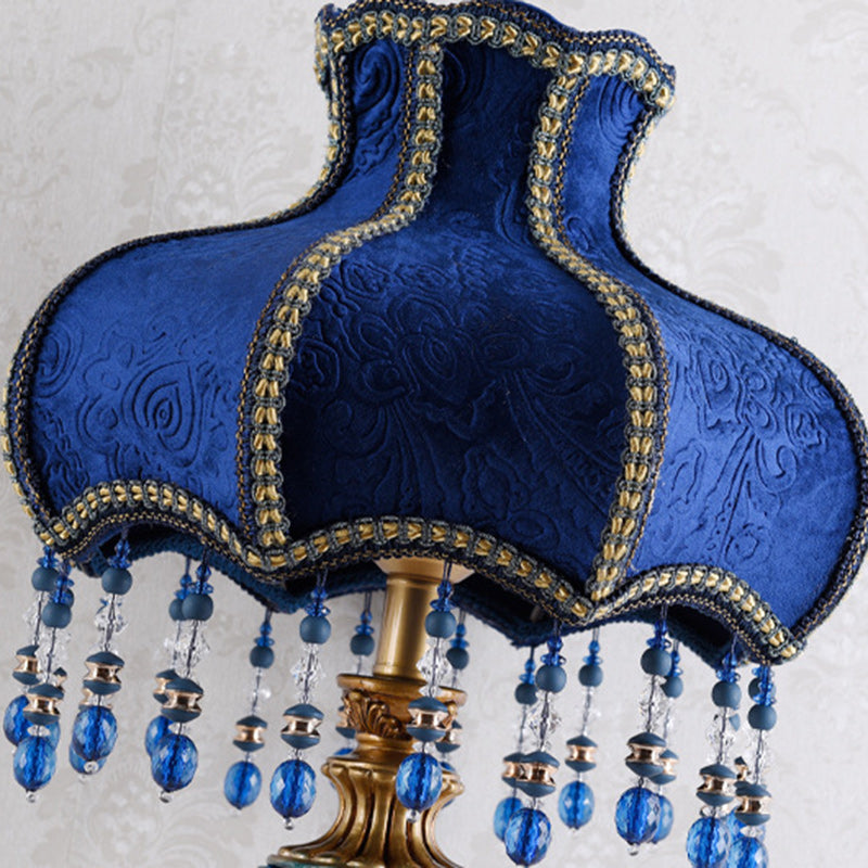 Resin Fabric Lace Beads Table Lamp