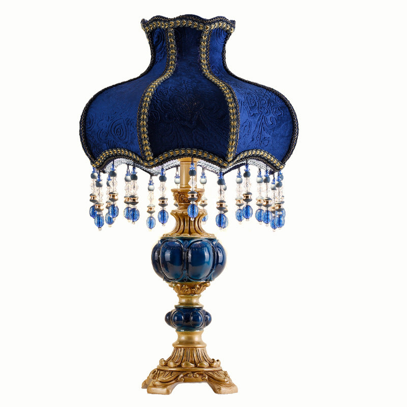 Resin Fabric Lace Beads Table Lamp