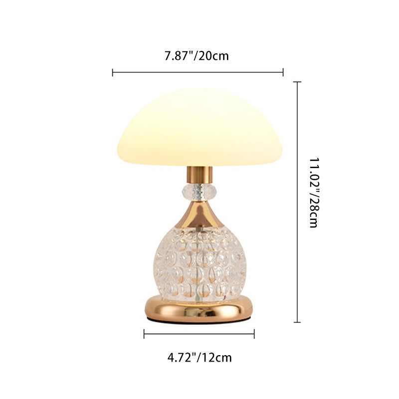 Iron PC Dome Mushroom Table Lamp