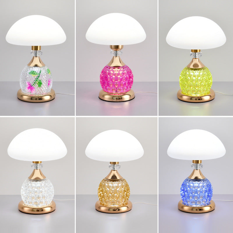Iron PC Dome Mushroom Table Lamp