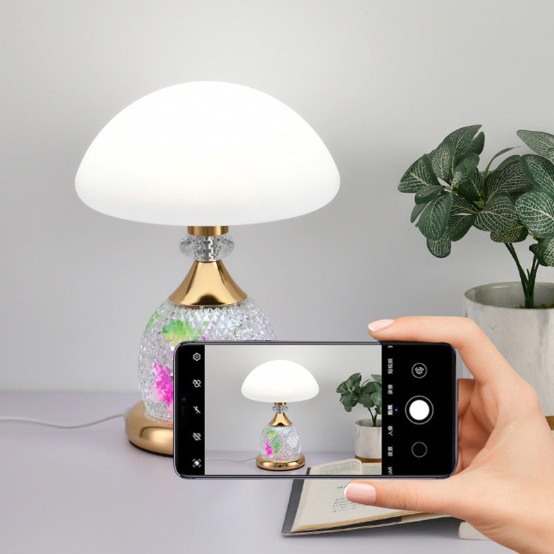 Iron PC Dome Mushroom Table Lamp