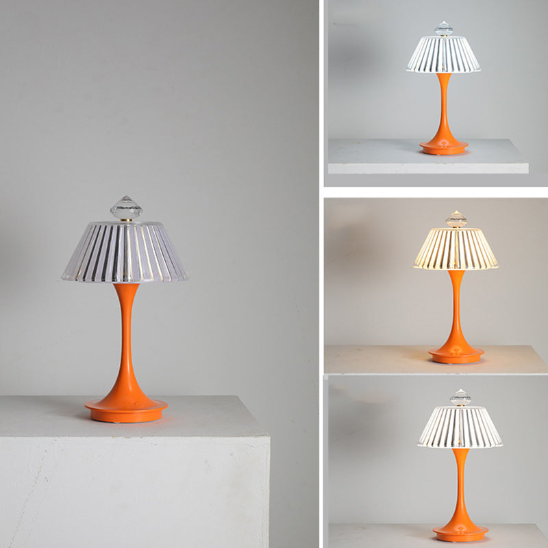 Rechargeable Conic Petal ABS Table Lamp
