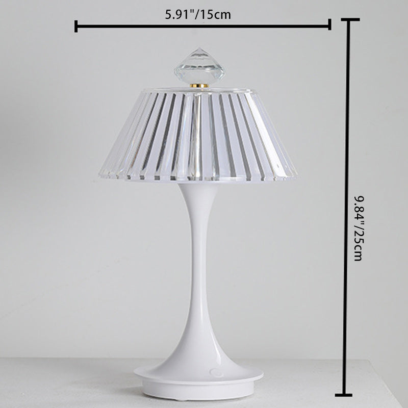 Rechargeable Conic Petal ABS Table Lamp