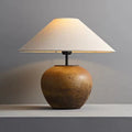 Fabric Ceramic Pot Conic Table Lamp