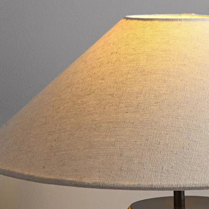 Fabric Ceramic Pot Conic Table Lamp