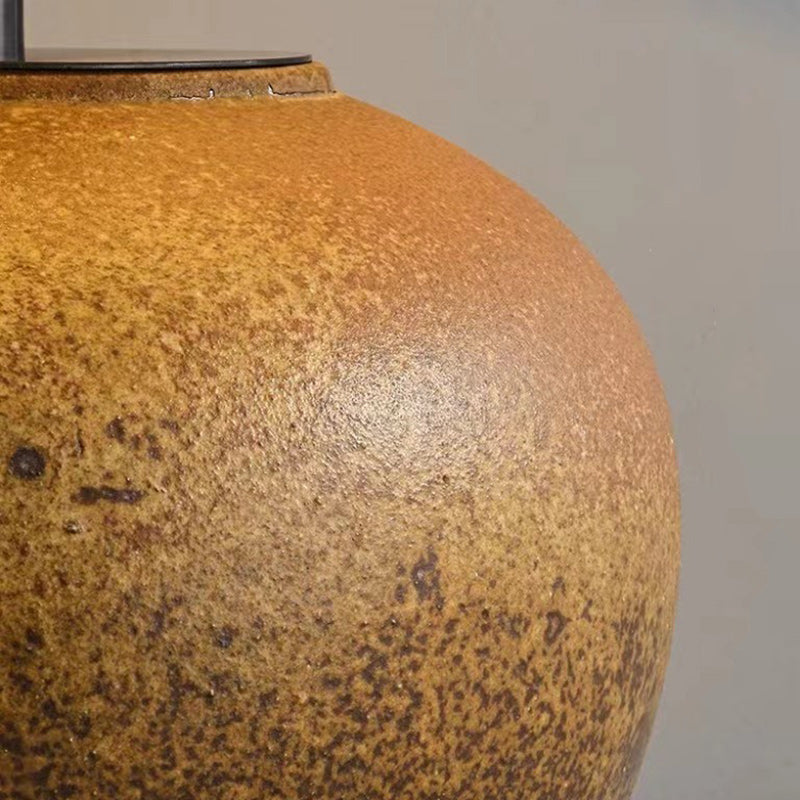 Fabric Ceramic Pot Conic Table Lamp