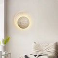 Travertine Glass Round Smoke Wall Lamp