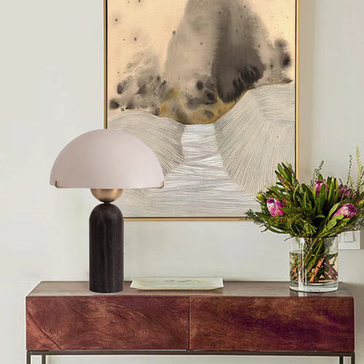 Travertine Marble Glass Resin Table Lamp