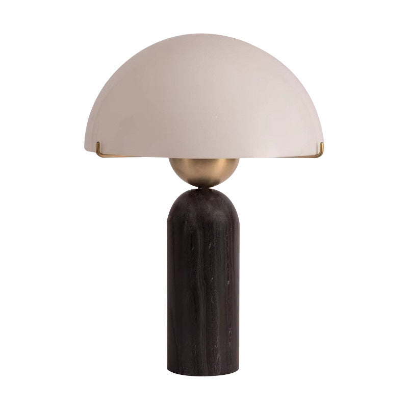 Travertine Marble Glass Resin Table Lamp