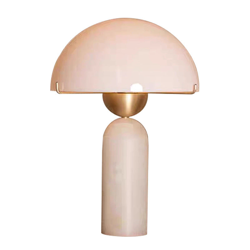Travertine Marble Glass Resin Table Lamp