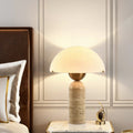 Travertine Marble Glass Resin Table Lamp