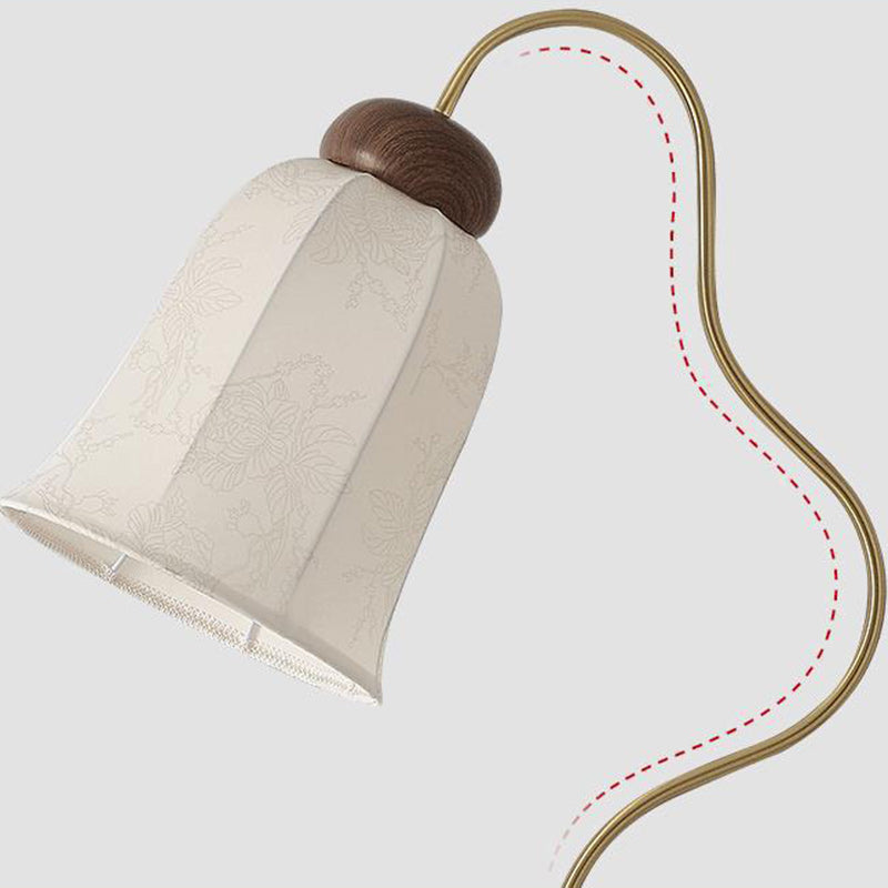 Traditional French Bell Printed Floor Lamp