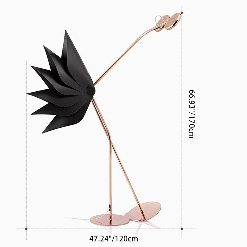 Flamingo Iron Acrylic Living Floor Lamp