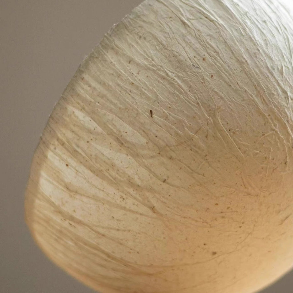 Paper Wood Mushroom Dome Table Lamp