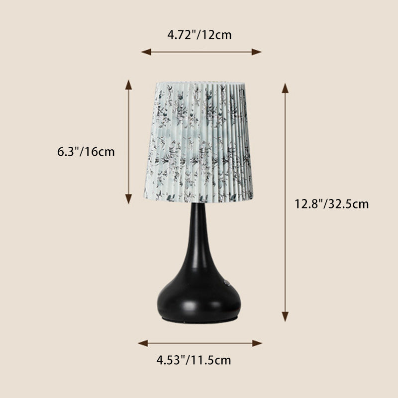 Cylinder Floral Gourd Rechargeable Table Lamp