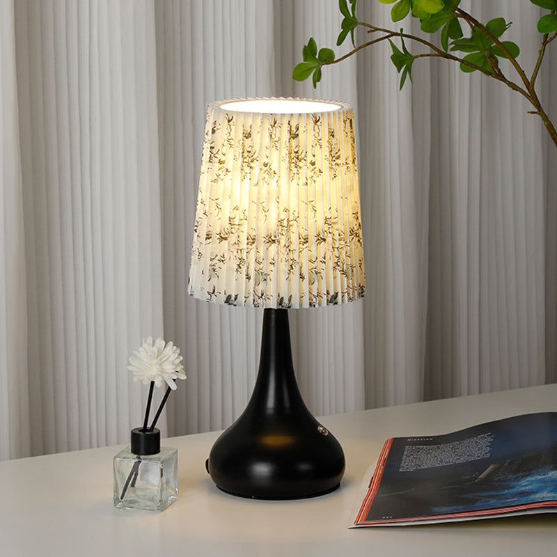 Cylinder Floral Gourd Rechargeable Table Lamp