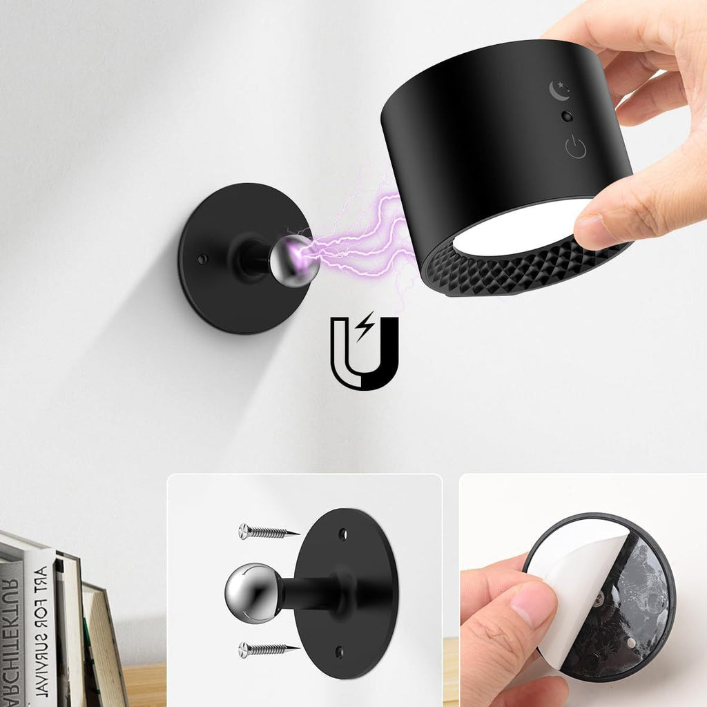 Rechargeable Cylinder Magnetic ABS Wall Lamp