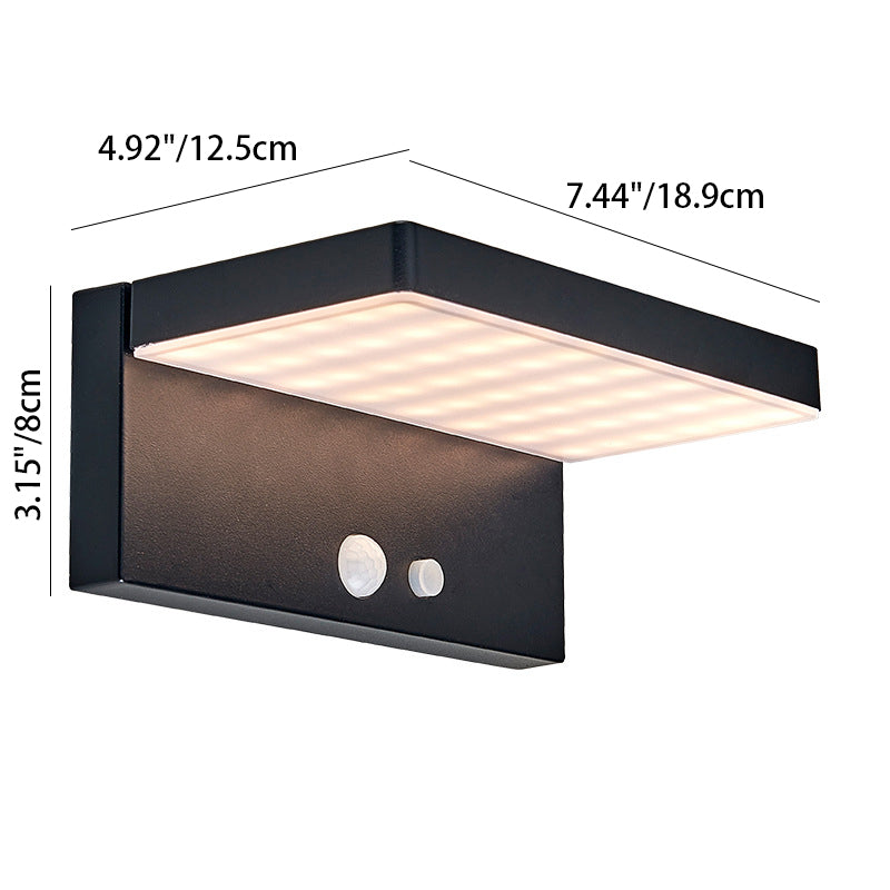 Rectangular Aluminum PC Patio Outdoor Light