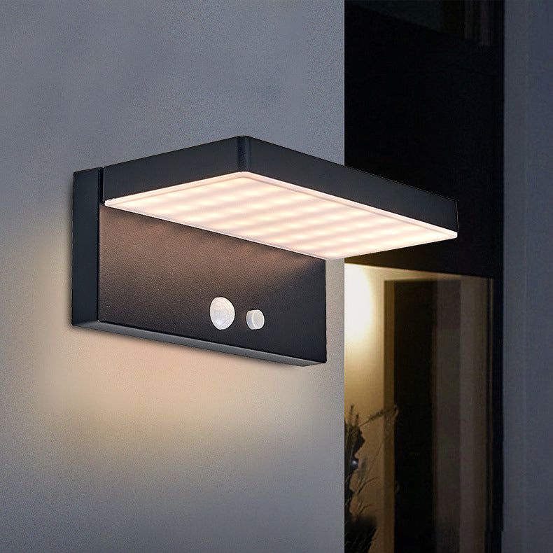 Rectangular Aluminum PC Patio Outdoor Light